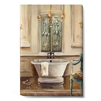 Vintage Paris Bathtub Painting  Wall Art