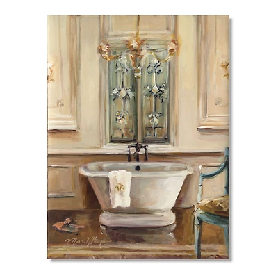 Vintage Paris Bathtub Painting  Wall Art