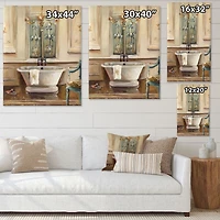 Vintage Paris Bathtub Painting  Wall Art