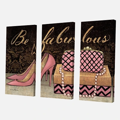 Gold Fabulous Life Style III  Canvas Wall Art