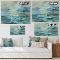 Pastel Blue Sea  Canvas Wall Art