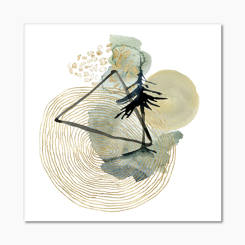 Abstract of Mountains Moon and Tree  Wall Art