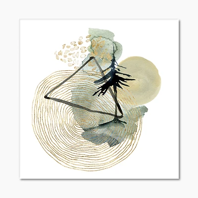 Abstract of Mountains Moon and Tree  Wall Art