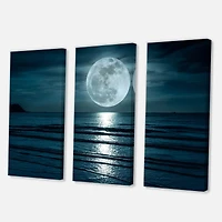 Super Moon Over The Sea I   Canvas Wall Art