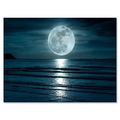 Super Moon Over The Sea I  Wall Art