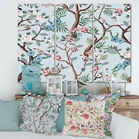 Chinoiserie with Birds and Peonies X  Canvas Wall Art