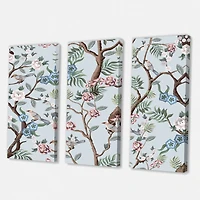 Chinoiserie with Birds and Peonies X  Canvas Wall Art