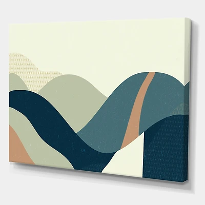 Toile « Abstract Geometric Landscape with Hills »