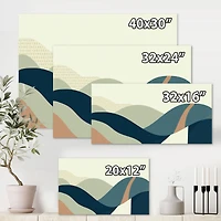 Abstract Geometric Landscape with Hills  Wall Art