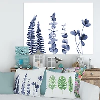 Navy Blue Eucalyptus I Wall Art