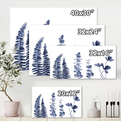 Toile « Navy Blue Eucalyptus I »