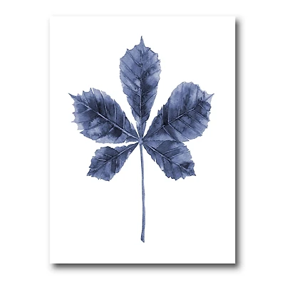 Toile « Navy Blue Chestnut Leaf »