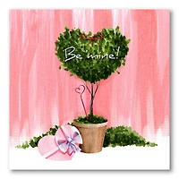 Heart Shaped Valentine House Plant  Wall Art