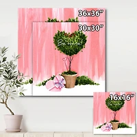 Heart Shaped Valentine House Plant  Wall Art