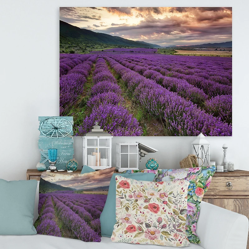 Lavender Field At Dawn I  Wall Art