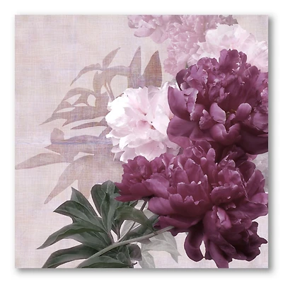 Toile « Vintage Purple and Pink Flowers I »