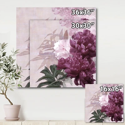 Vintage Purple and Pink Flowers I  Wall Art