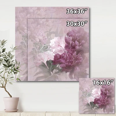 Vintage Purple and Pink Flowers II  Wall Art