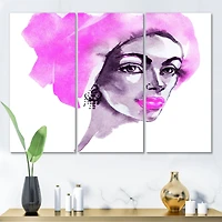 Afro American Woman Fashion Portrait  Canvas Wall Art