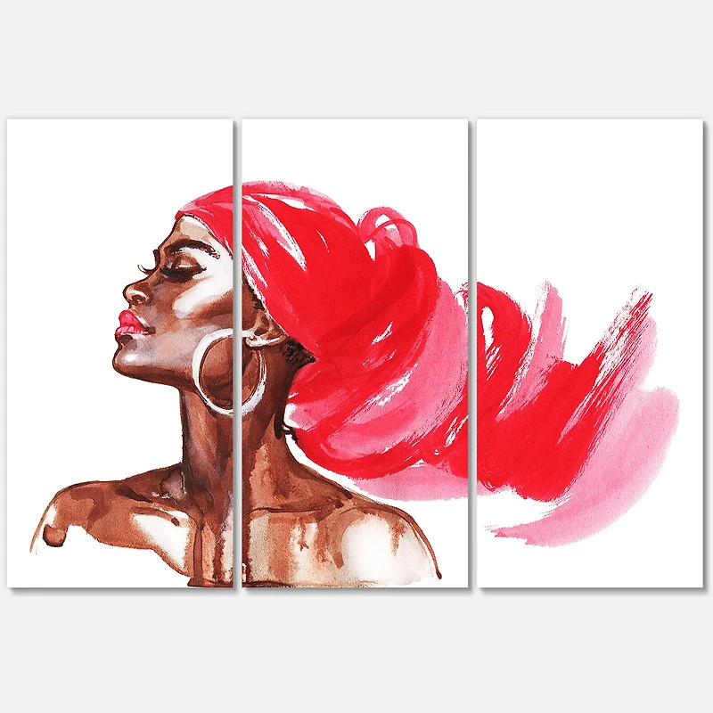 Portrait of African American Woman IX   Canvas Wall Art