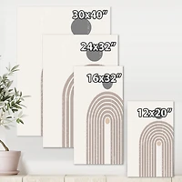 Abstract Rainbow Sun and Moon Earth Tones I  Wall Art