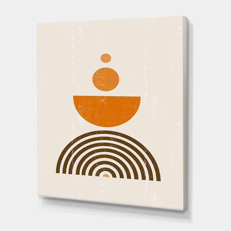 Abstract Rainbow Sun and Moon Earth Tones V  Wall Art