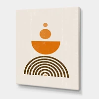 Abstract Rainbow Sun and Moon Earth Tones V  Wall Art