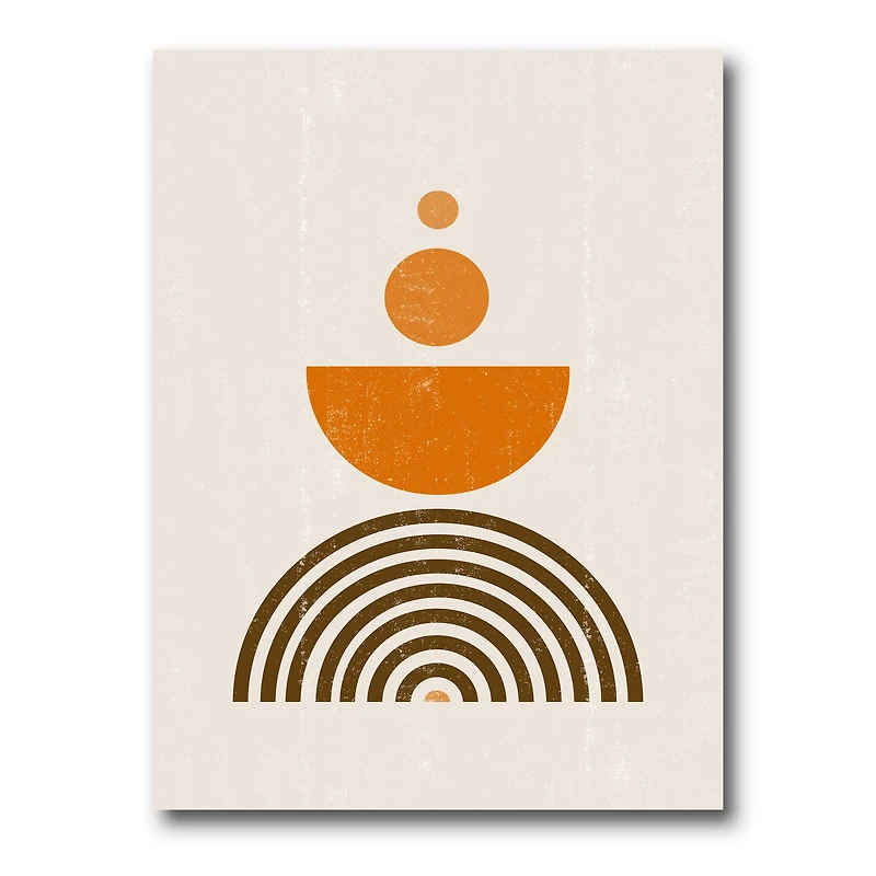 Abstract Rainbow Sun and Moon Earth Tones V  Wall Art