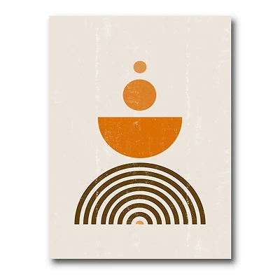 Abstract Rainbow Sun and Moon Earth Tones V  Wall Art
