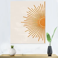 Orange Sun Print I  Canvas Wall Art