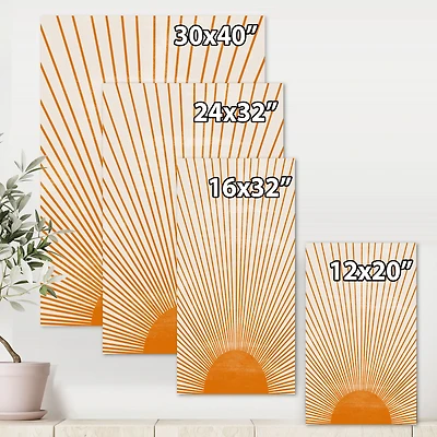 Orange Sun Print III  Wall Art