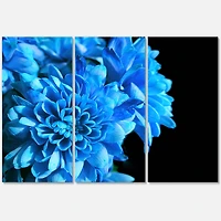 Detail of Blue Flowers on Black I  Canvas Wall Art