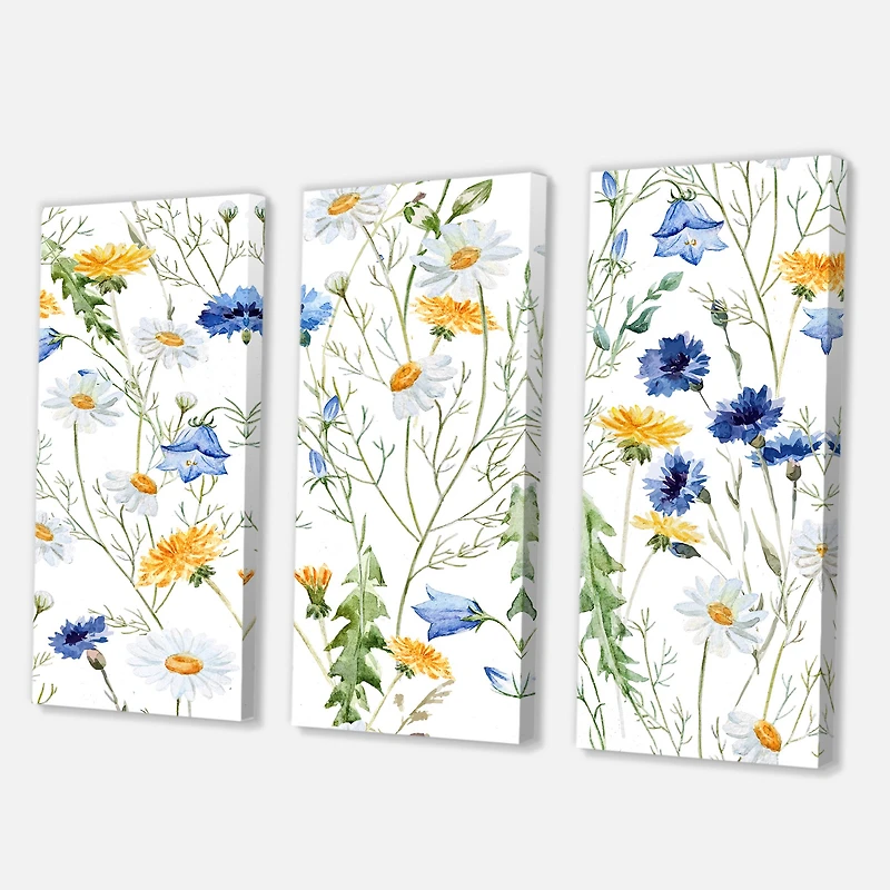 WildFlowers Chamomile and Clover Bell II  Canvas Wall Art