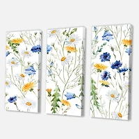 WildFlowers Chamomile and Clover Bell II  Canvas Wall Art
