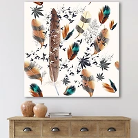 Multicolored Feather Pattern  Wall Art