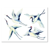Asian Crane Bird Impression  Wall Art