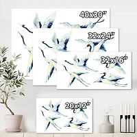 Asian Crane Bird Impression  Wall Art