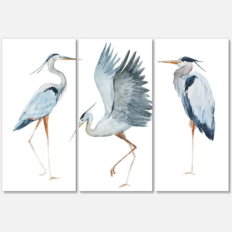 Heron Birds II Canvas Wall Art