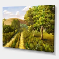 Vibrant Country Road During Summer  Wall Art