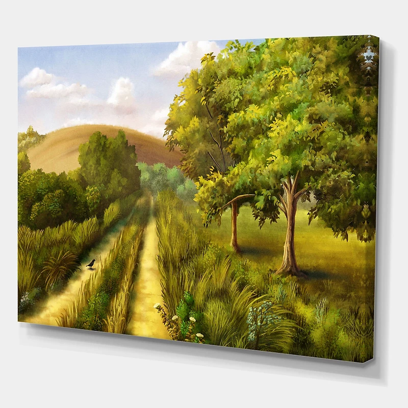 Vibrant Country Road During Summer  Wall Art