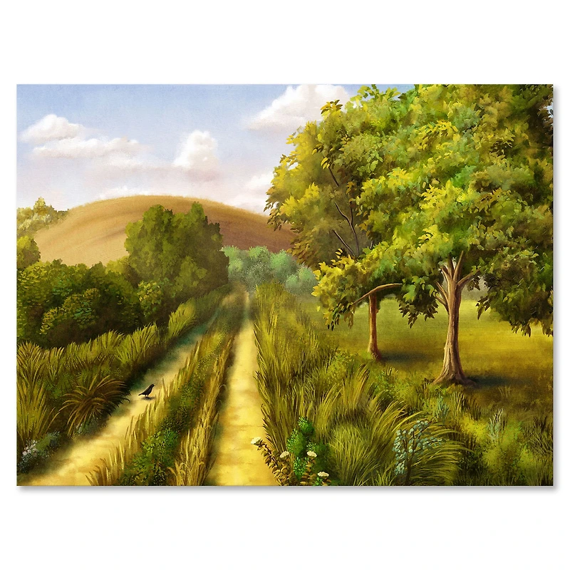 Vibrant Country Road During Summer  Wall Art