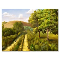 Vibrant Country Road During Summer  Wall Art