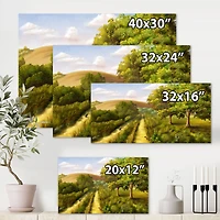 Vibrant Country Road During Summer  Wall Art