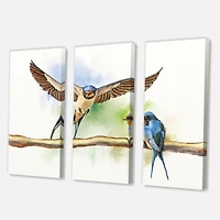 Toile « Two Barn Swallows Birds