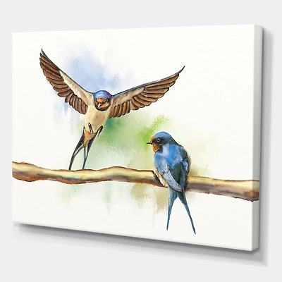 Two Barn Swallows Birds  Wall Art