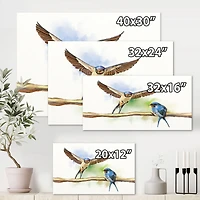 Two Barn Swallows Birds  Wall Art
