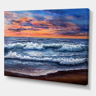 Toile « Sunset Over The Blue Ocean II »