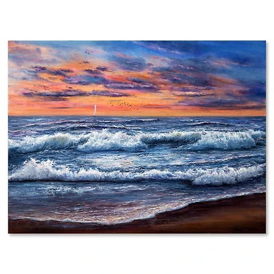 Toile « Sunset Over The Blue Ocean II »