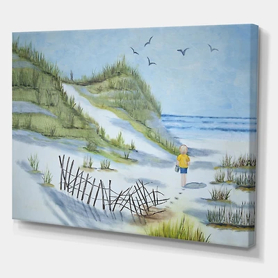 Toile « Child Walking The Beach »