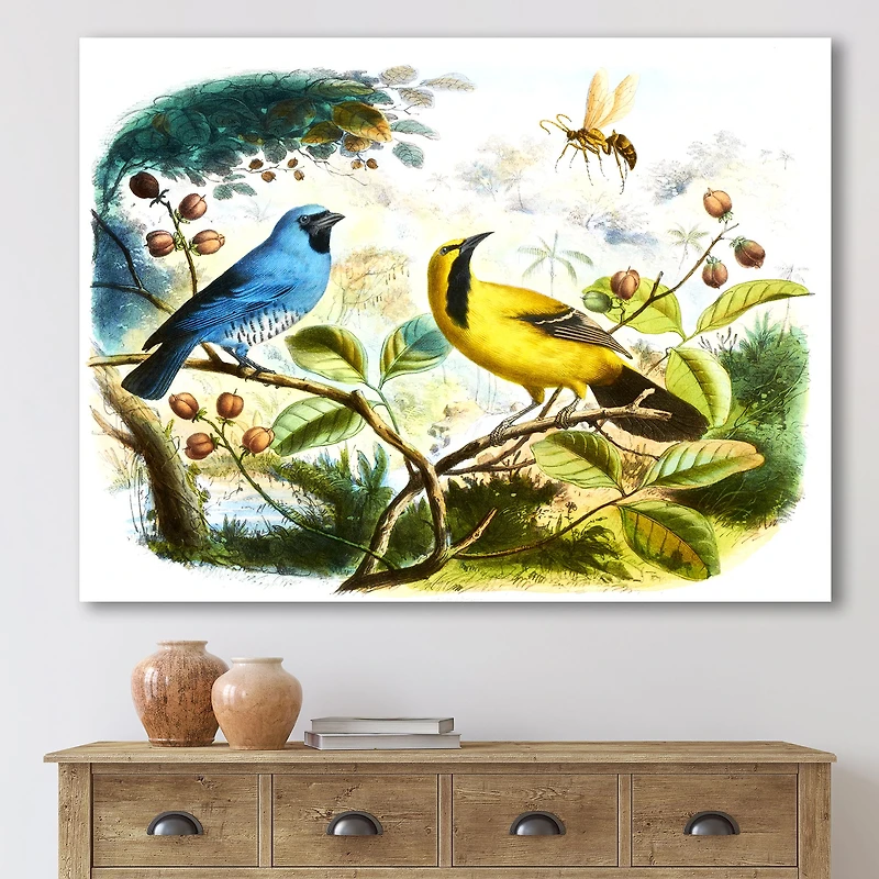 Toile « Blue and Yellow Bird The Wild »